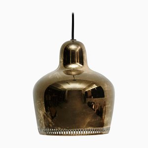 Golden Bell Pendant Lamp by Alvar Aalto, 1950s-WM-1350917