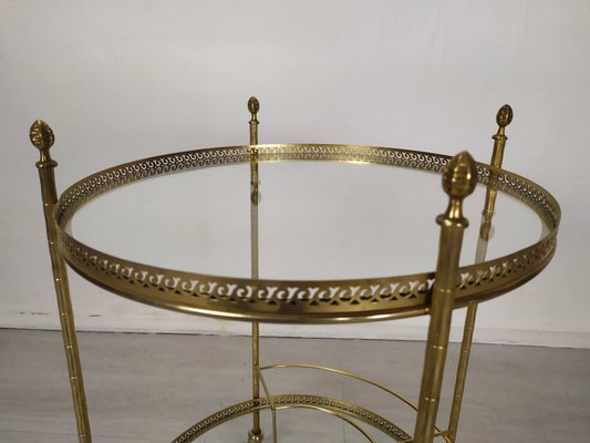 Golden Brass Bar Trolley, 1970s-EAD-2034478