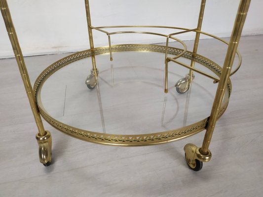 Golden Brass Bar Trolley, 1970s-EAD-2034478