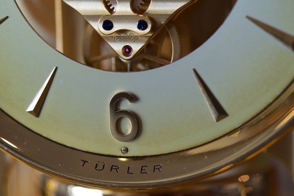 Golden Brass Türler Clock from Jaeger-LeCoultre-LA-1355082