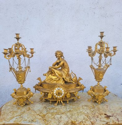 Golden Bronze Garnish, 1800s, Set of 3-SYQ-1767727