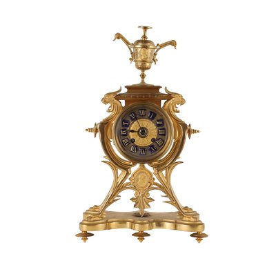 Golden Bronze Support Clock-VMM-1730151