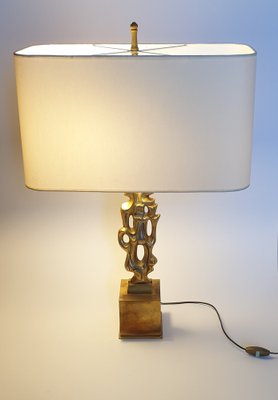 Golden Bronze Table Lamp by Papineau, 1970s-ADN-1239050