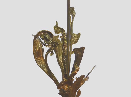 Golden Bronze Table Lamp with Foliage, 1970-DQG-1060287