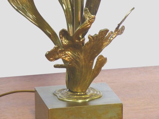 Golden Bronze Table Lamp with Foliage, 1970-DQG-1060287