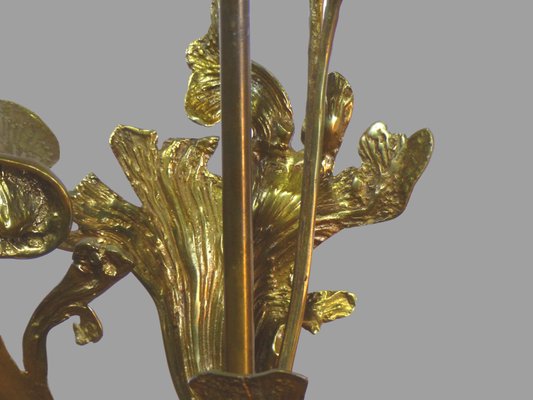 Golden Bronze Table Lamp with Foliage, 1970-DQG-1060287