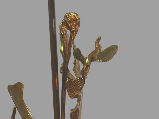 Golden Bronze Table Lamp with Foliage, 1970-DQG-1060287