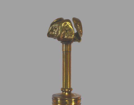 Golden Bronze Table Lamp with Foliage, 1970-DQG-1060287