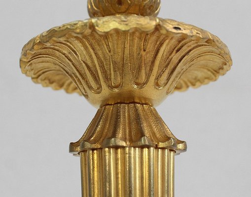 Golden Bronze Torches, Early 20th Century, Set of 2-RVK-1032820