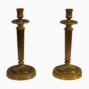 Golden Bronze Torches, Early 20th Century, Set of 2-RVK-1032820