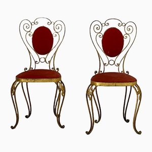 Golden Chairs, 1950s, Set of 2-LKT-1299545