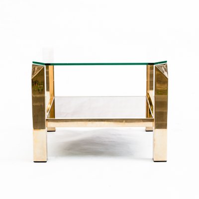 Golden Coffee Table from Belgo Chrom / Dewulf Selection, 1970s-FSD-565298