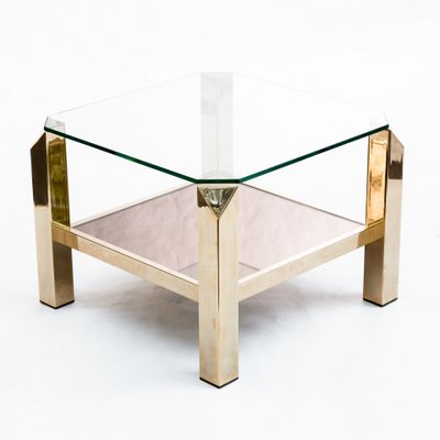 Golden Coffee Table from Belgo Chrom / Dewulf Selection, 1970s-FSD-565298