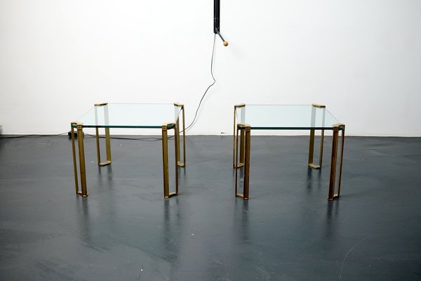 Golden Coffee Tables by Peter Ghyczy, 1970s, Set of 2-CIP-1259408