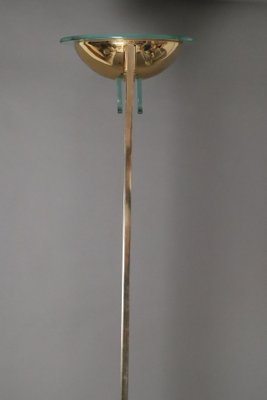 Golden Floor Lamp Gold Plated, Italy, 1980s-ESB-1729588