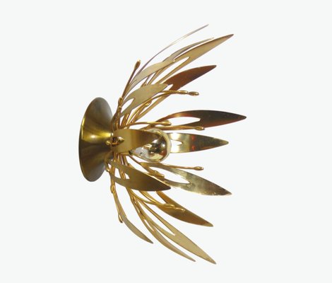 Golden Flower Sconces, 1970s, Set of 2-DQG-836208