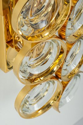 Golden Gilded Brass and Crystal Sconces by Palwa, Germany, 1960s, Set of 2-UGR-1244750