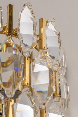 Golden Gilded Brass & Crystal Sconces from Palwa, Germany, 1970s, Set of 2-UGR-1298062