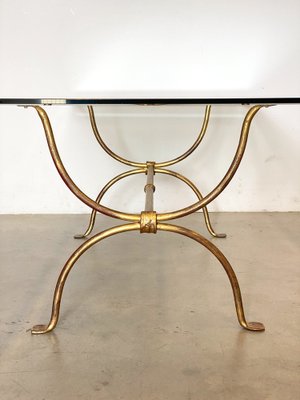 Golden Iron & Crystal Coffee Table, 1980s-NPC-1318578