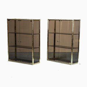 Golden Metal Display Case, 1970s-ZLY-1017155