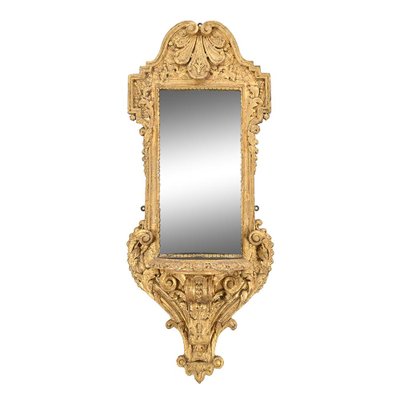 Golden Mirror with Shelf-NQ-1721220