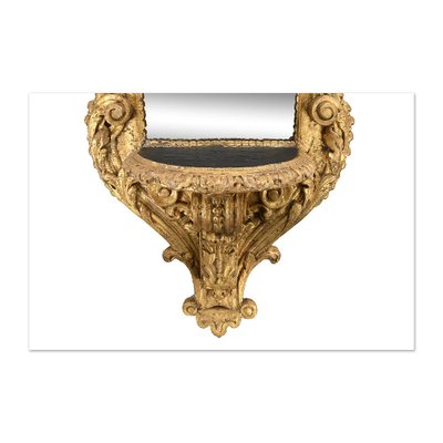 Golden Mirror with Shelf-NQ-1721220