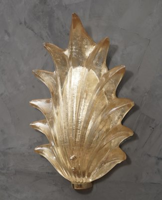 Golden Murano Glass and Brass Wall Light, 1990s-UH-1703718