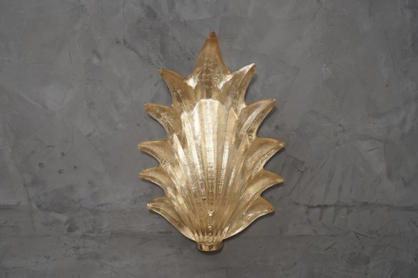 Golden Murano Glass and Brass Wall Light, 1990s-UH-1703718