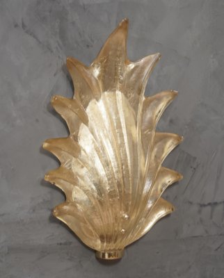 Golden Murano Glass and Brass Wall Light, 1990s-UH-1703718