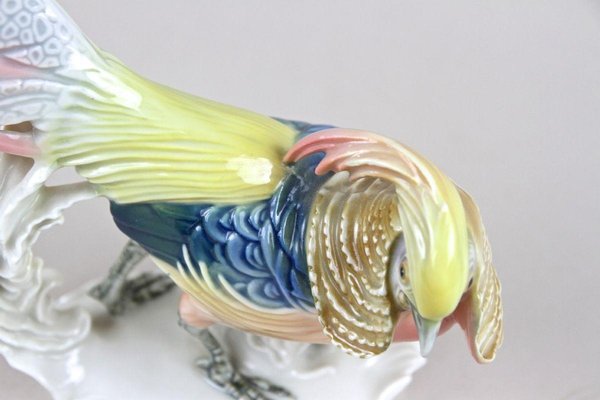 Golden Pheasant Porcelain Figurine by F. Karl Ens, Germany, 1920s-TQA-1426038