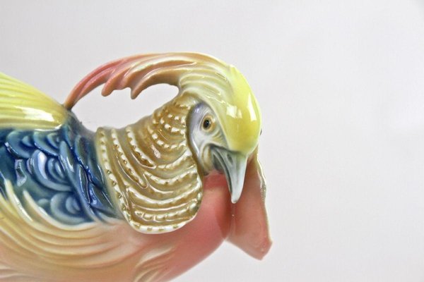 Golden Pheasant Porcelain Figurine by F. Karl Ens, Germany, 1920s-TQA-1426038