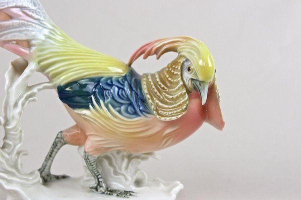 Golden Pheasant Porcelain Figurine by F. Karl Ens, Germany, 1920s-TQA-1426038