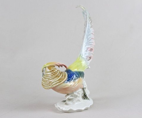 Golden Pheasant Porcelain Figurine by F. Karl Ens, Germany, 1920s-TQA-1426038