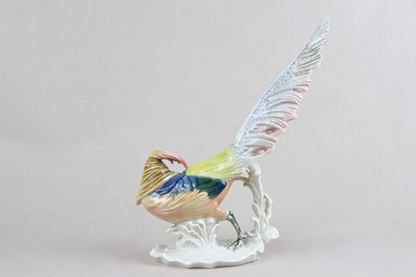 Golden Pheasant Porcelain Figurine by F. Karl Ens, Germany, 1920s-TQA-1426038