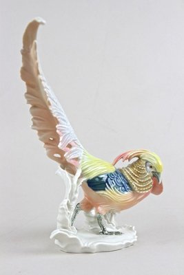 Golden Pheasant Porcelain Figurine by F. Karl Ens, Germany, 1920s-TQA-1426038