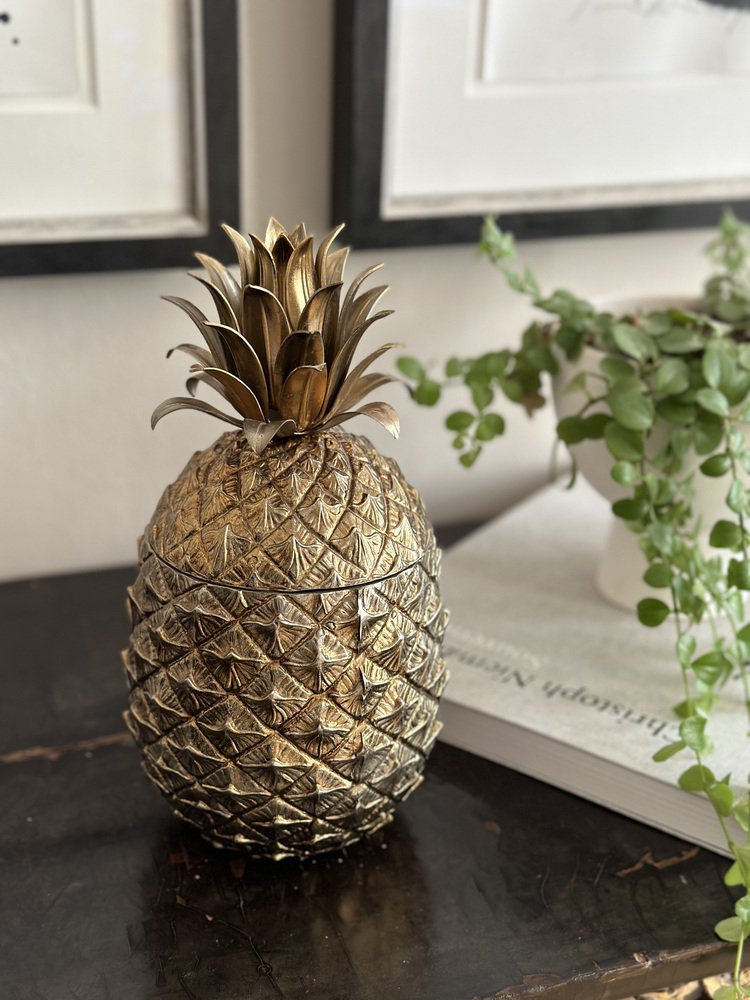 Golden Pineapple Ice Bucket by Mauro Manetti, Florence, Italy, 1970s