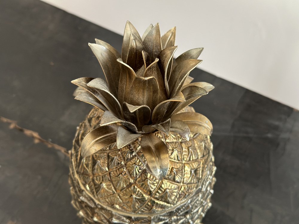 Golden Pineapple Ice Bucket by Mauro Manetti, Florence, Italy, 1970s