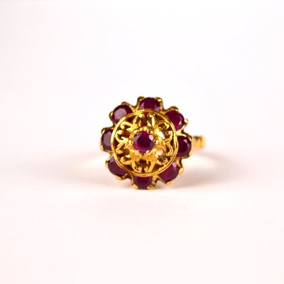 Golden Ring with Rubies-AOU-1815383