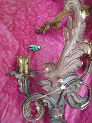 Golden Sconces, 1920s, Set of 2-ZVO-874310