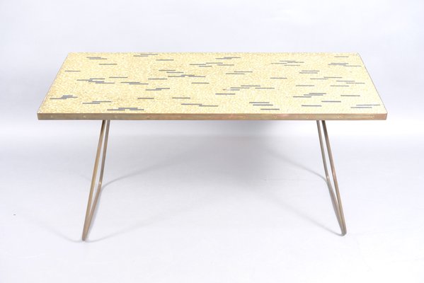 Golden Vintage Mosaic Coffee Table by Berthold Müller, 1950s-CIP-782950