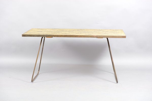 Golden Vintage Mosaic Coffee Table by Berthold Müller, 1950s-CIP-782950