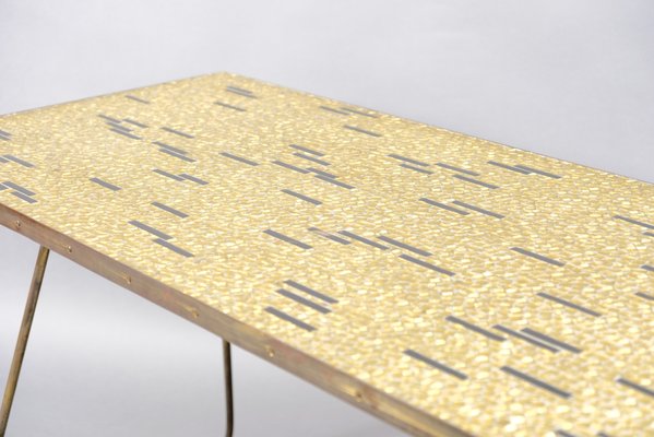 Golden Vintage Mosaic Coffee Table by Berthold Müller, 1950s-CIP-782950