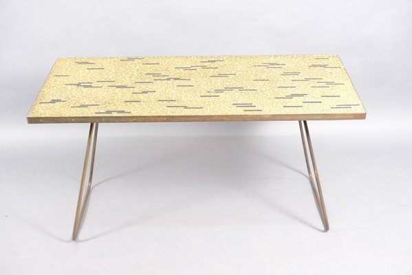 Golden Vintage Mosaic Coffee Table by Berthold Müller, 1950s-CIP-782950