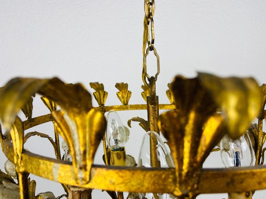 Golden Wheat Sheaf Pendant Lamp by Hans Kögl, Germany, 1970s-PUK-933489