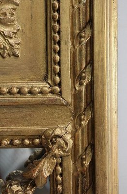 Golden Wood Mirror & Half Moon Console, Set of 2-RVK-764494