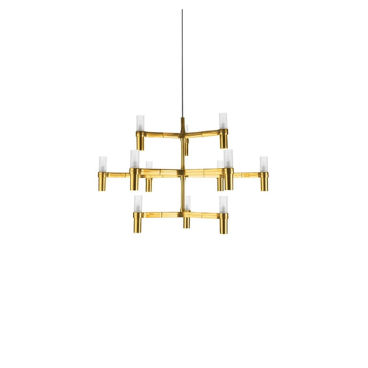 Crown Minor - Die Cast Aluminium Chandelier by Nemo #Gold plated