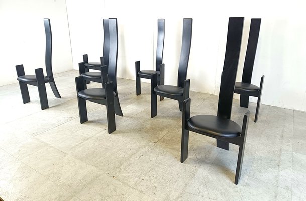 Golem Chairs attributed to Vico Magistretti from Poggi, 1970s, Set of 8-IRH-1816877