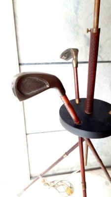 Golf Floor Lamp attributed Jacques Adnet, 1940s-EAI-1755744