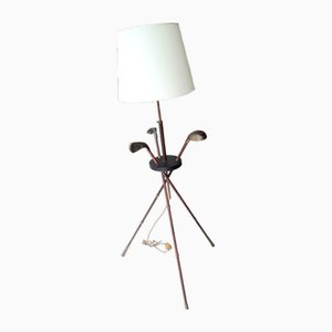 Golf Floor Lamp attributed Jacques Adnet, 1940s-EAI-1755744