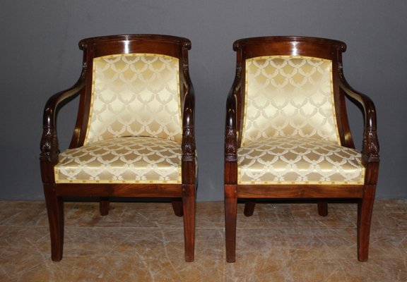 Gondola Armchairs with Dolphins in Mahogany, Set of 2-BCR-2016468